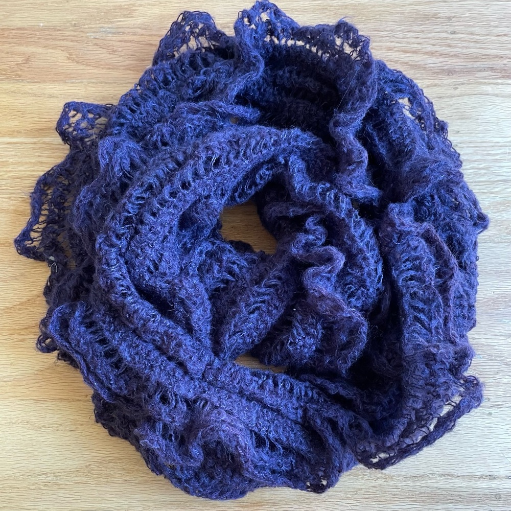 EUC Deep Purple Infinity Scarf, Made in Italy